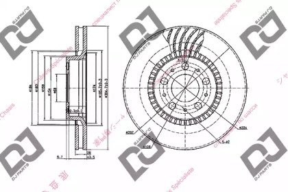 Тормозной диск DJ PARTS BD2006